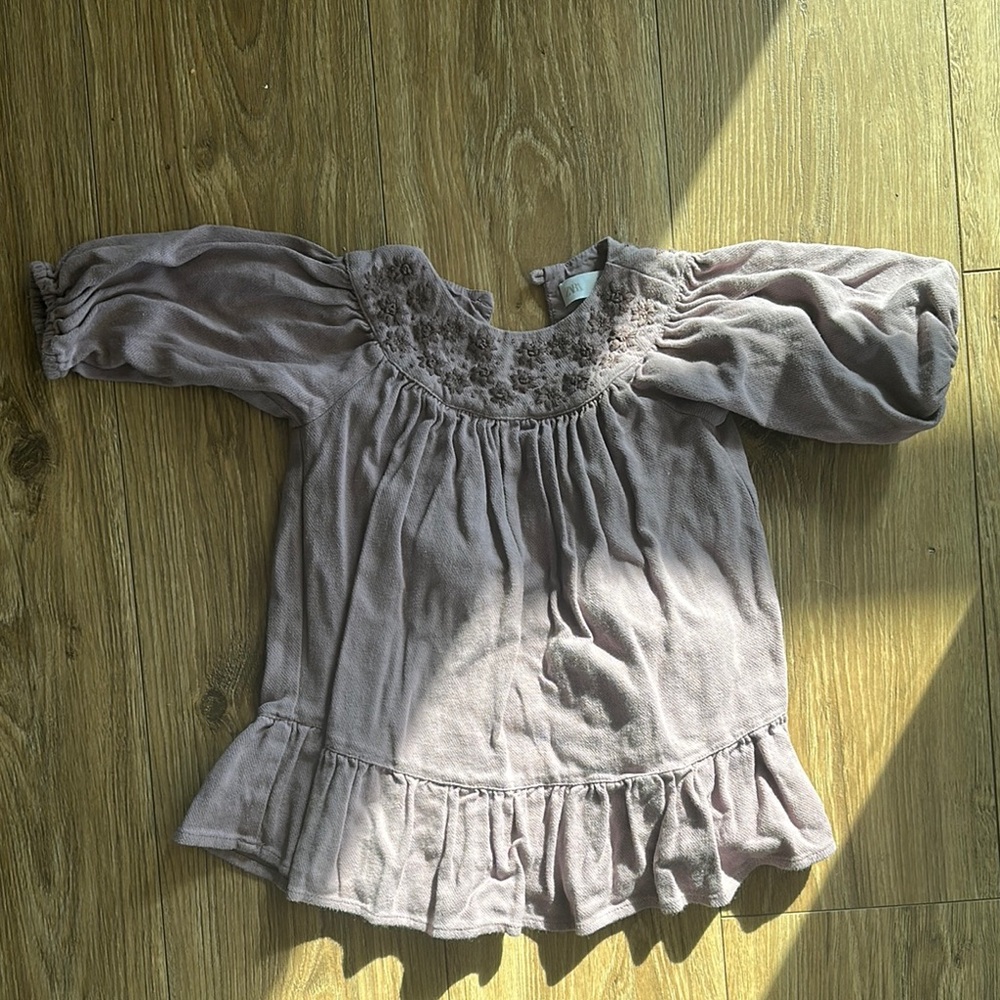Zara Long Sleeve Dress with Ruffle Hem 18-24 months